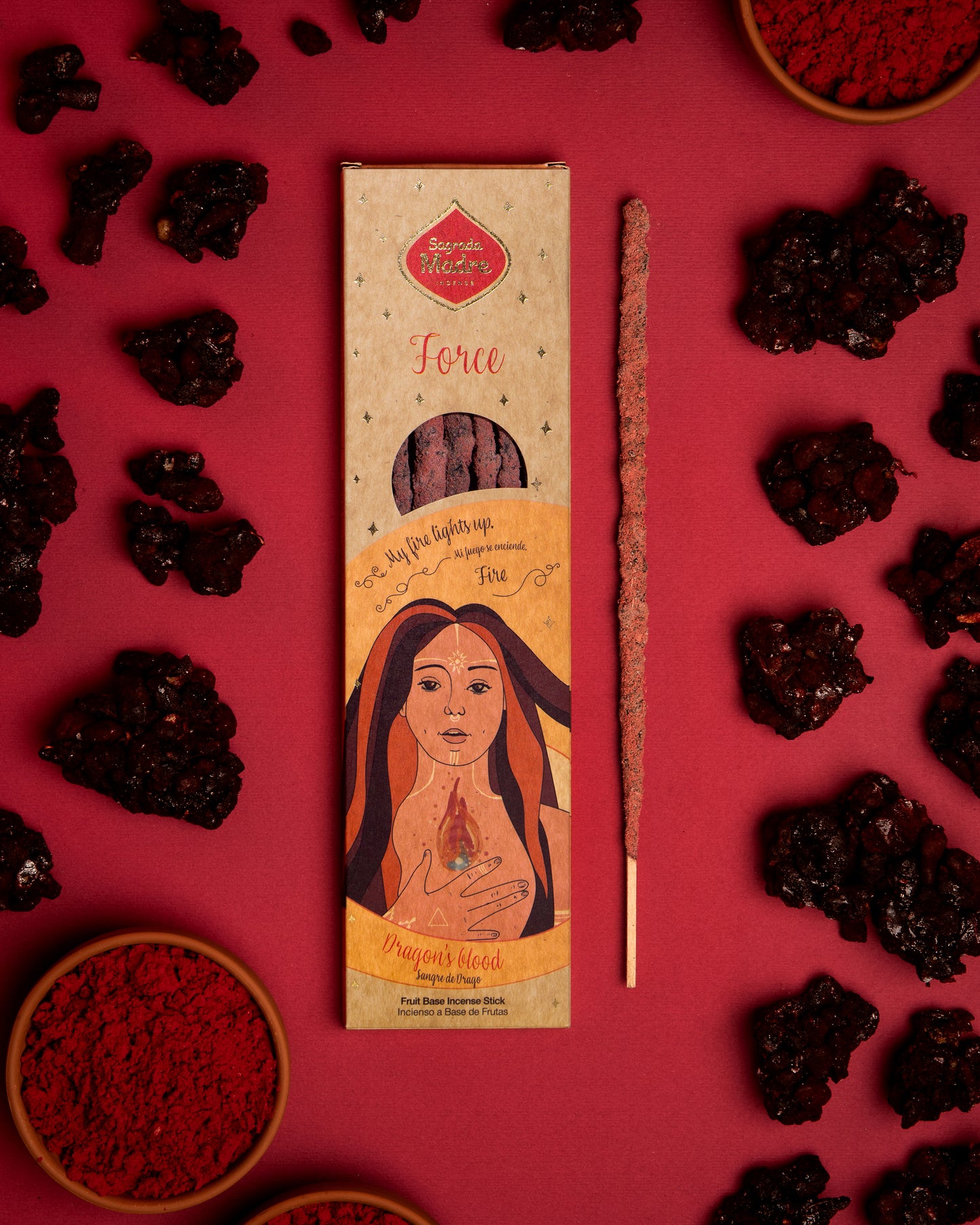 Sagrada Madre Force Räucherstäbchen – Dragon’s Blood für Stärke, Reinigung und energetischen Schut