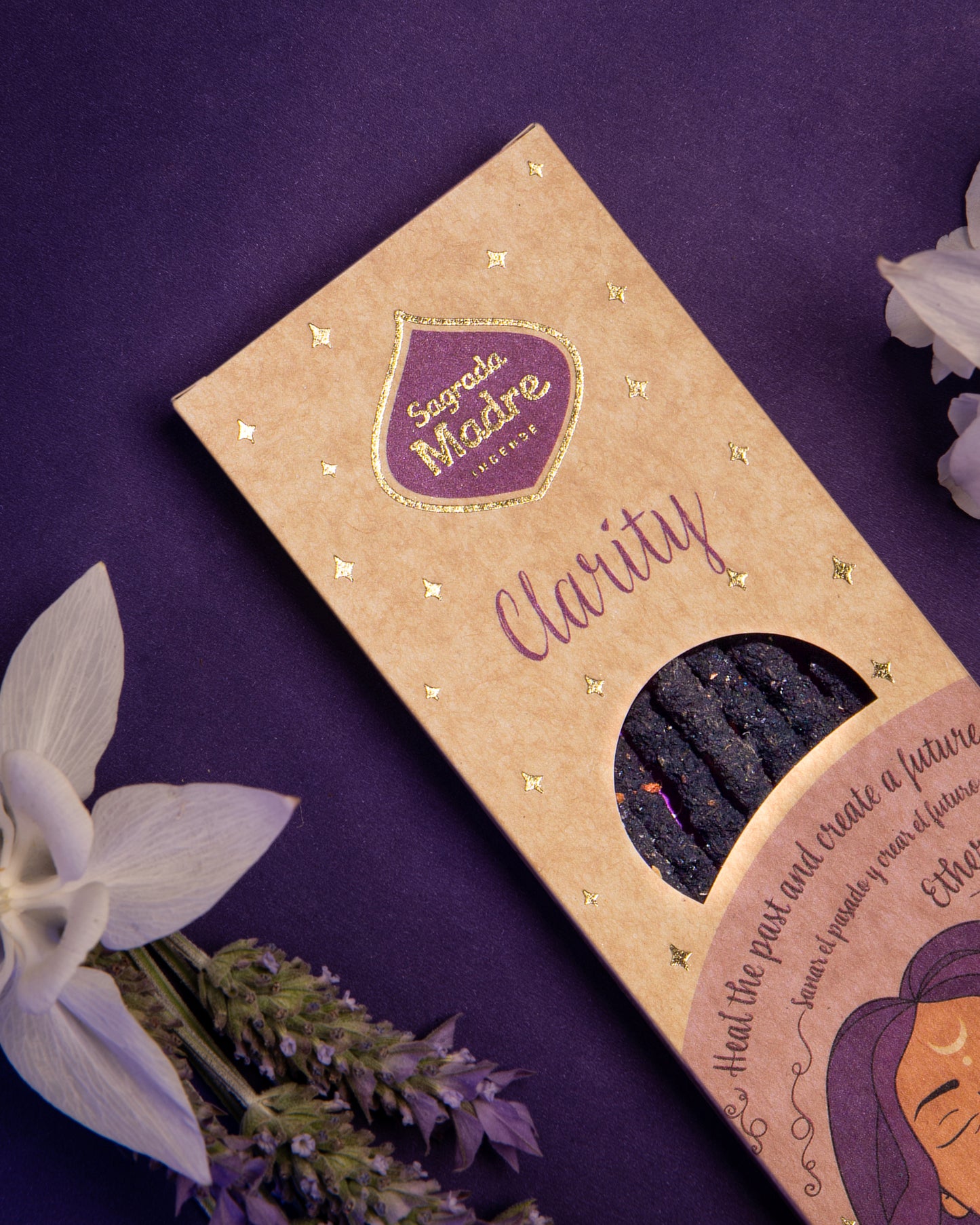 Sagrada Madre Claridad Räucherstäbchen – Lavendel und Queen of the Night für Klarheit und geistige Reinigung