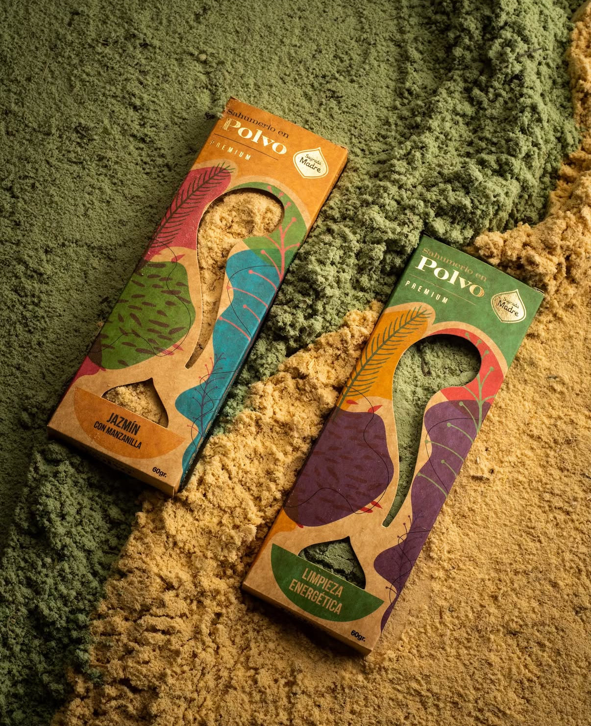 Verpackung auf goldgelbem Hintergrund – beruhigende, weiche Energie