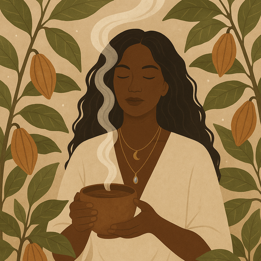 Sacred Earth Cacao – reiner zeremonieller Kakao in erdiger Arunā-Alchemy Verpackung