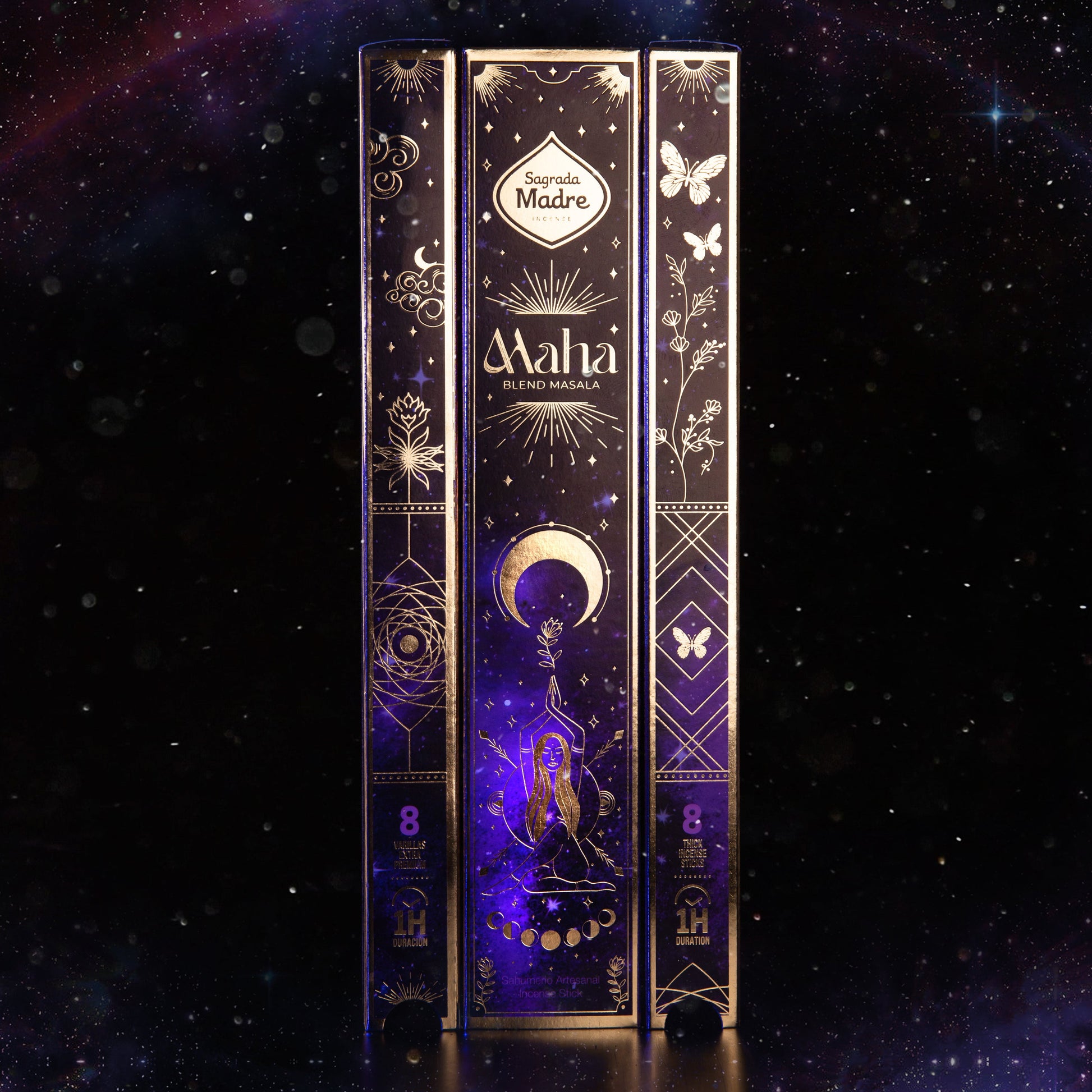 Sagrada Madre Maha Blend Masala Räucherstäbchen – mystischer Duft aus Gardenie und Lilie für Meditation, Tiefe und Einheit