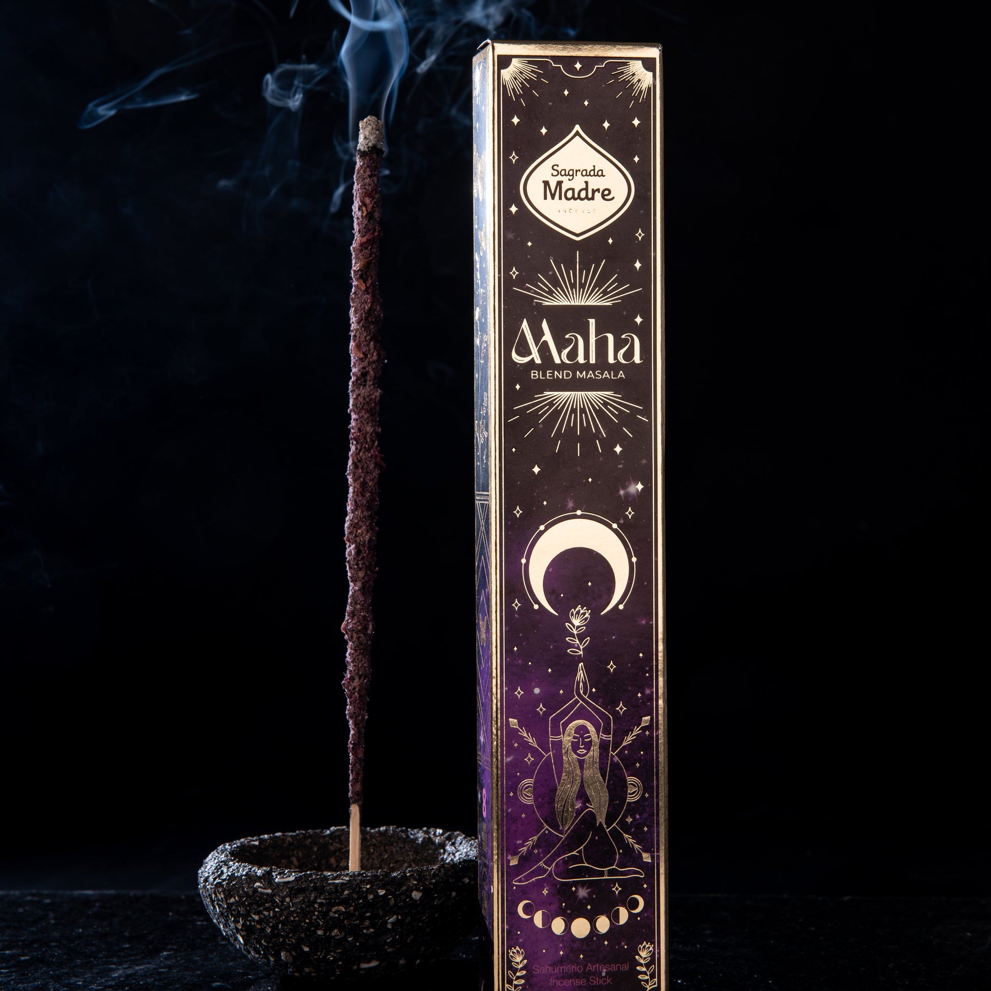 Sagrada Madre Maha Blend Masala Räucherstäbchen – mystischer Duft aus Gardenie und Lilie für Meditation, Tiefe und Einheit