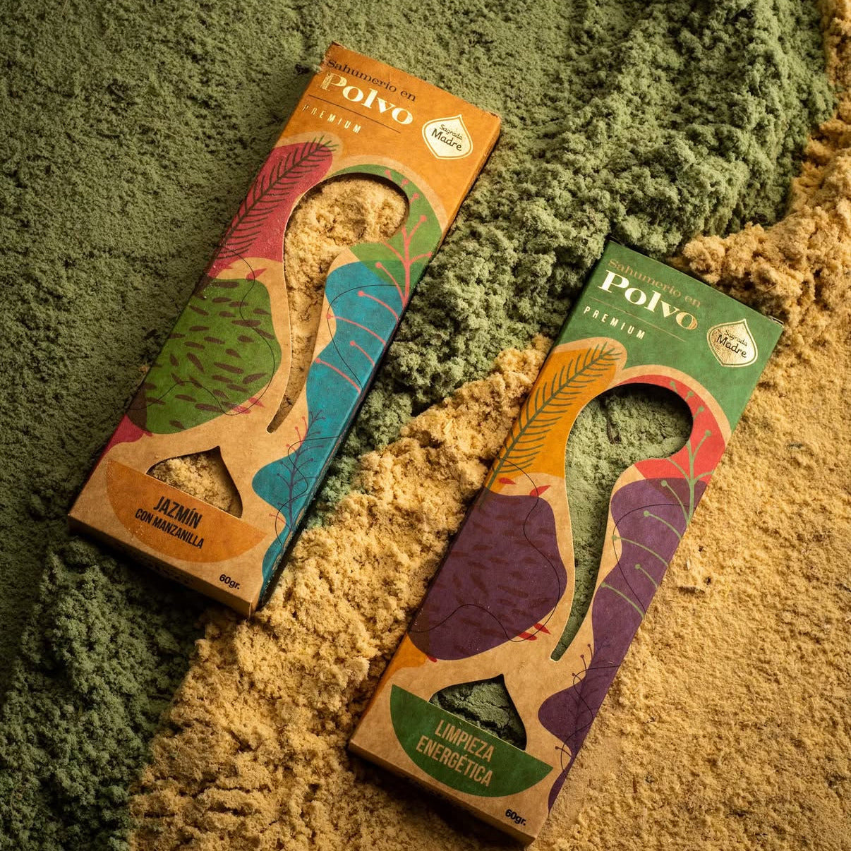 Verpackung auf goldgelbem Hintergrund – beruhigende, weiche Energie