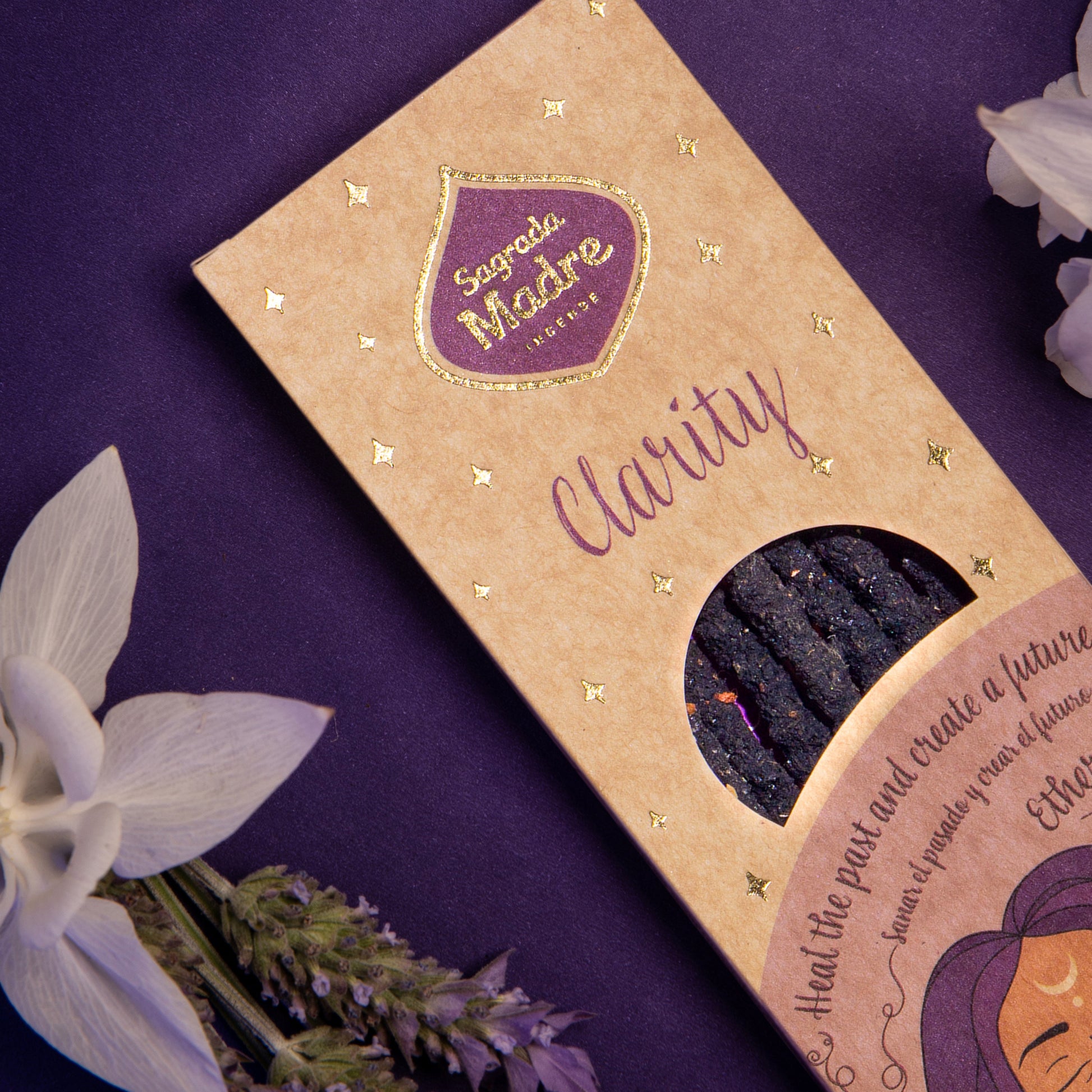 Sagrada Madre Claridad Räucherstäbchen – Lavendel und Queen of the Night für Klarheit und geistige Reinigung