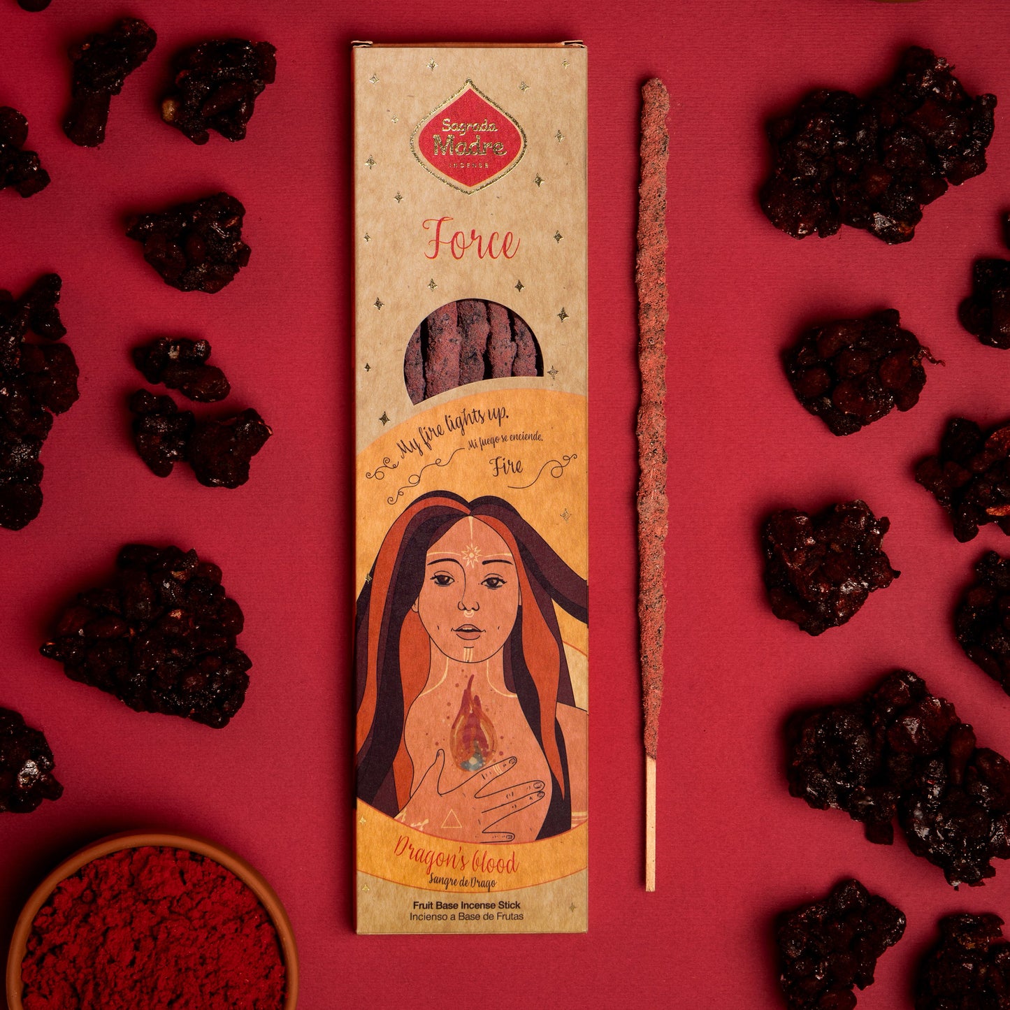 Sagrada Madre Force Räucherstäbchen – Dragon’s Blood für Stärke, Reinigung und energetischen Schut