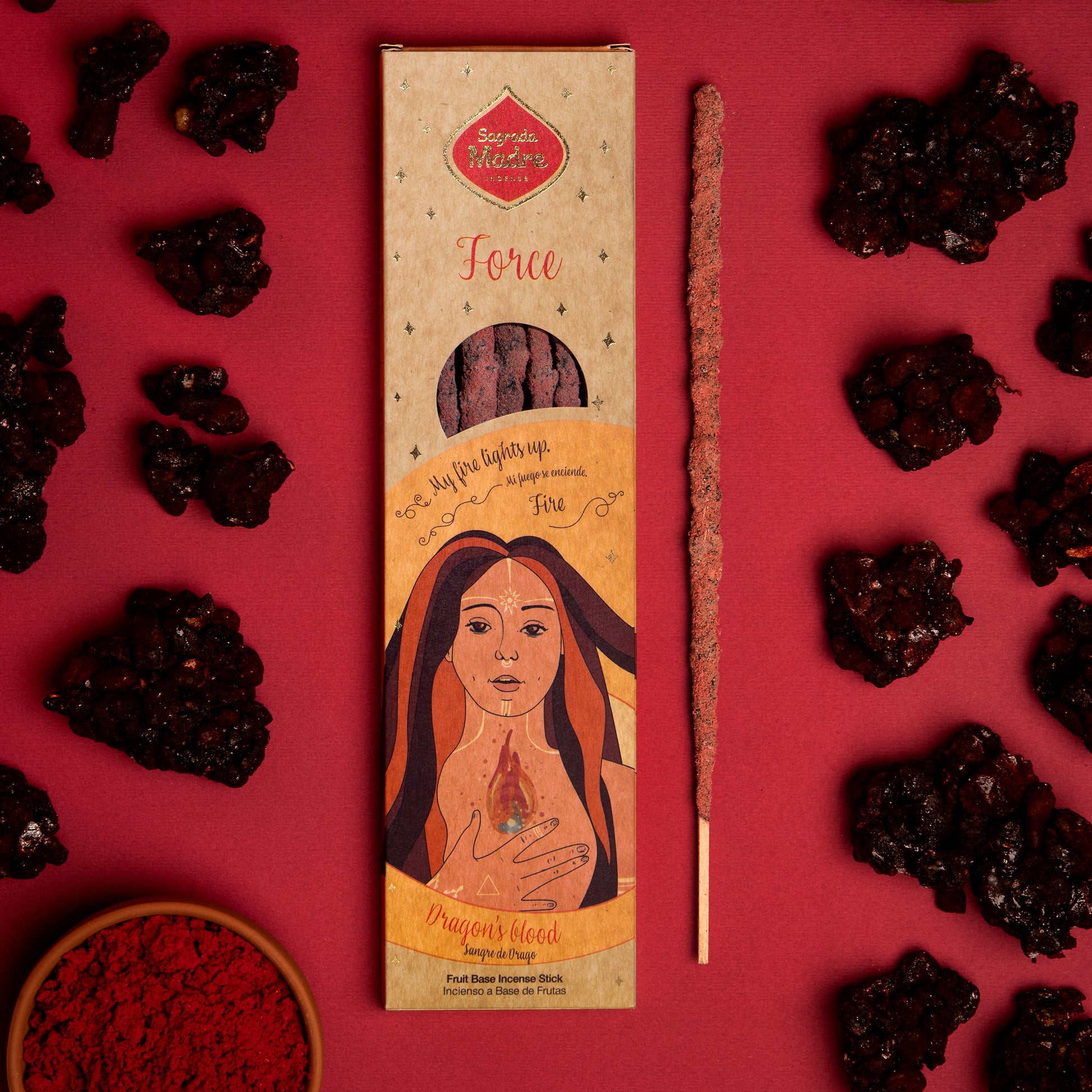 Sagrada Madre Force Räucherstäbchen – Dragon’s Blood für Stärke, Reinigung und energetischen Schut